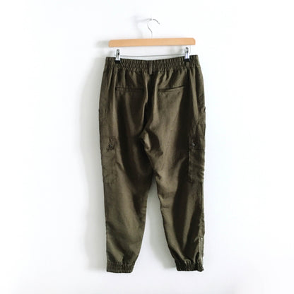 Elevenses Aubrey Satin Cargo Joggers - size 6