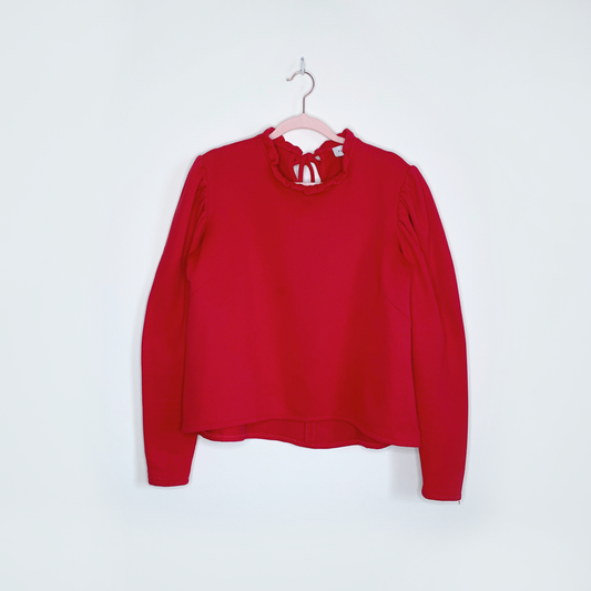 eliza faulkner luella puff shoulder sweatshirt - size medium