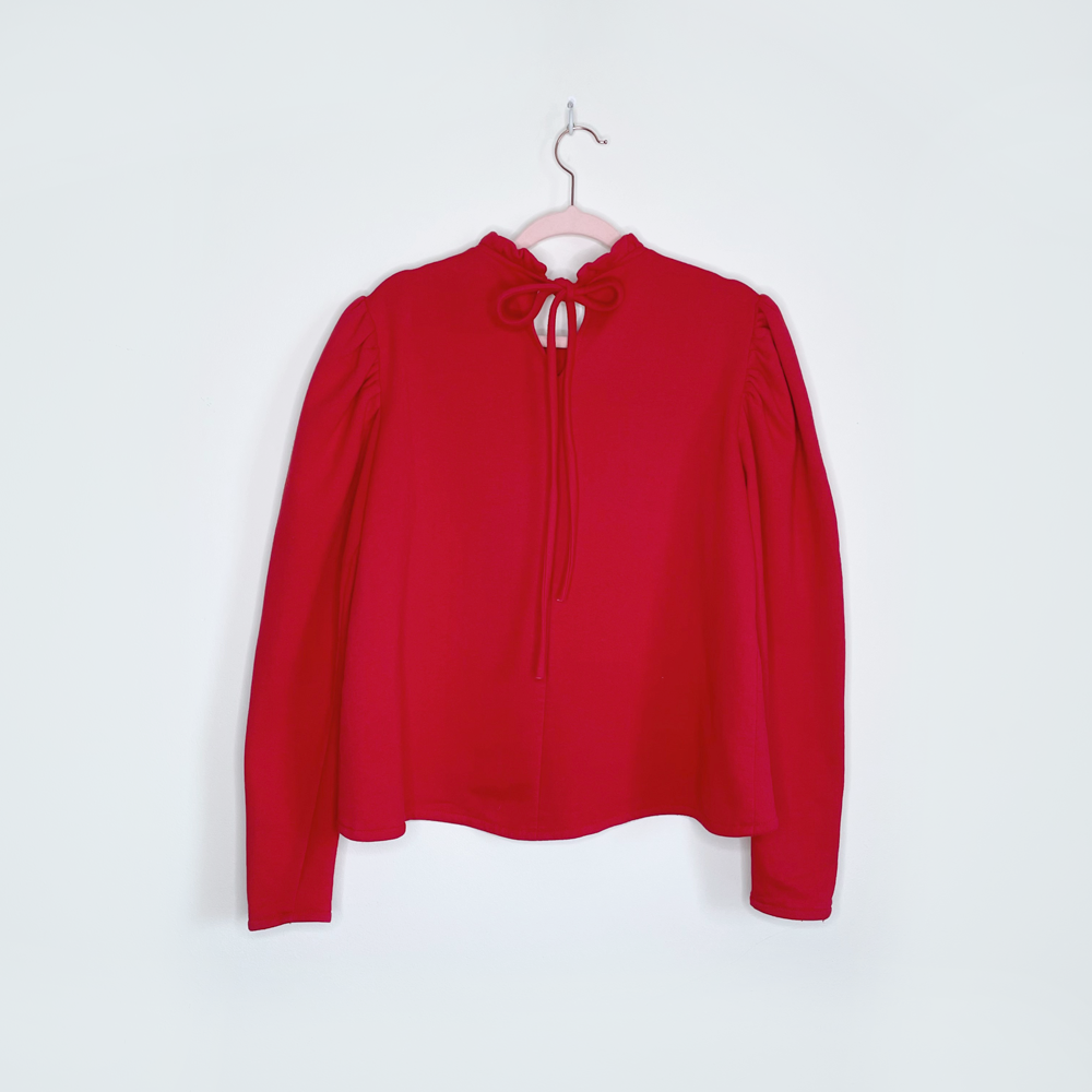 eliza faulkner luella puff shoulder sweatshirt - size medium