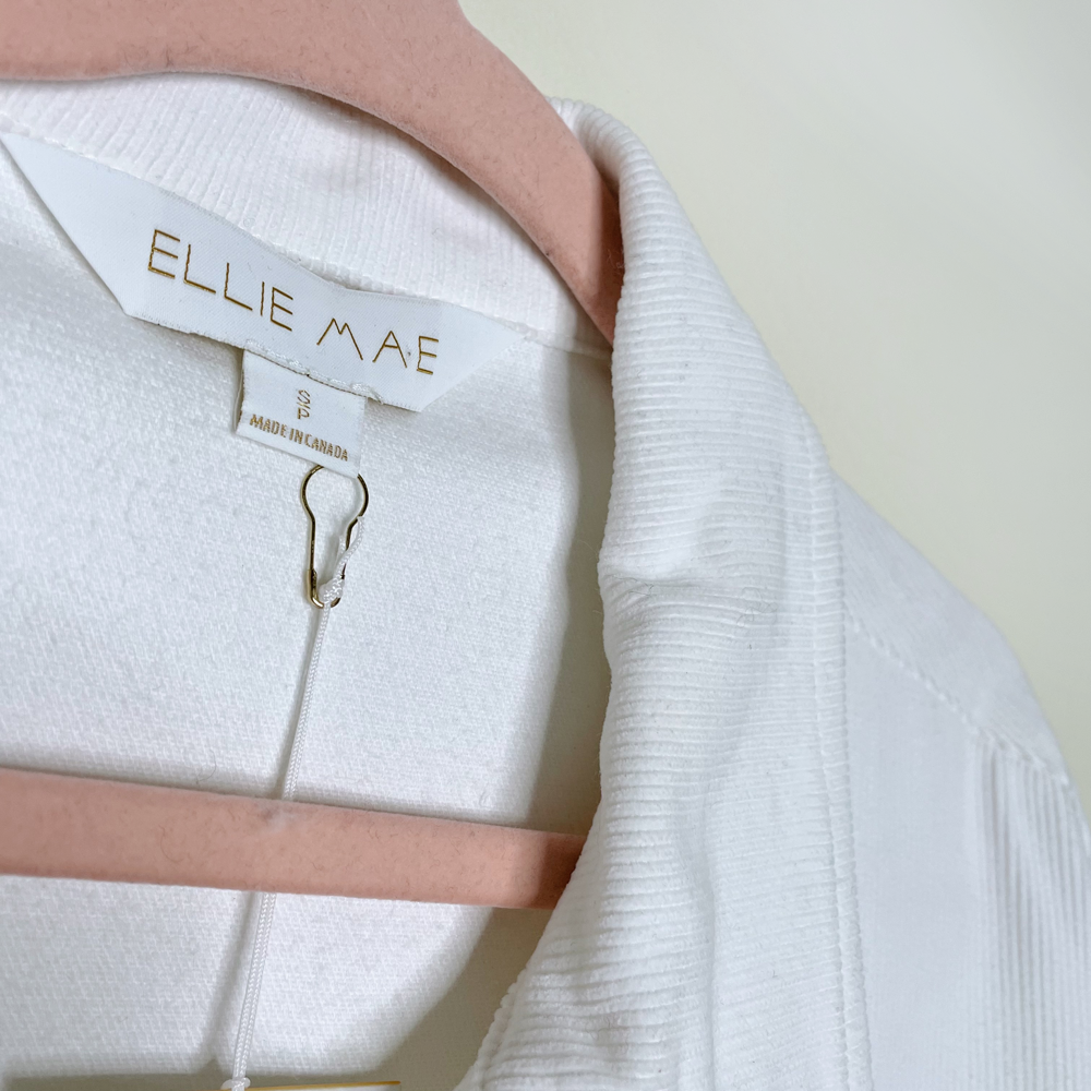 nwt ellie mae white cord frye shacket - size medium