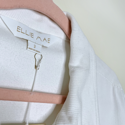 nwt ellie mae white cord frye shacket - size medium