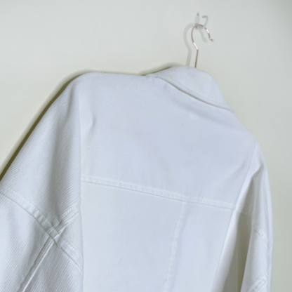 nwt ellie mae white cord frye shacket - size medium