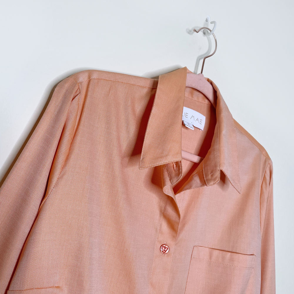 ellie mae marvin button down shirt in sherbert - size medium