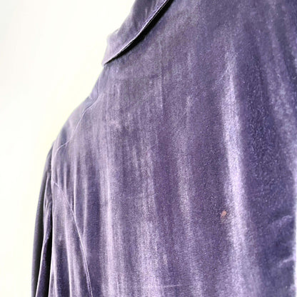 emanuel ungaro purple silk-blend velvet fitted blazer - size 6