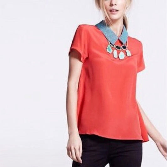 Anthropologie Beaded Blouse - size Medium