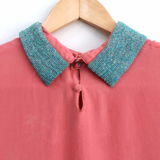 Anthropologie Beaded Blouse - size Medium