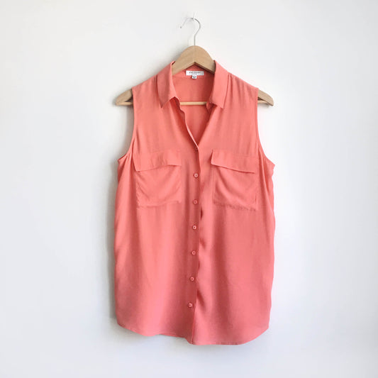 Equipment Sleeveless Slim Signature Blouse  - size Small