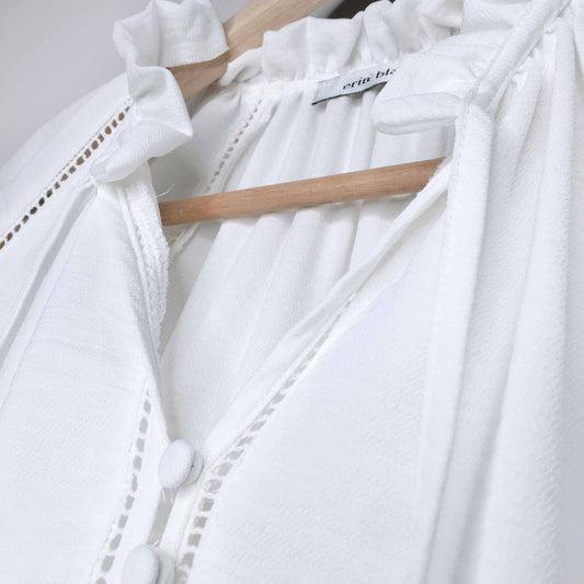 Erin Blair white boho blouse - size Large