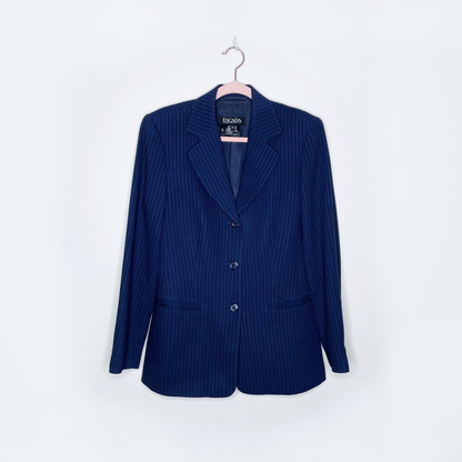 vintage escada wool-blend pant suit - size 36