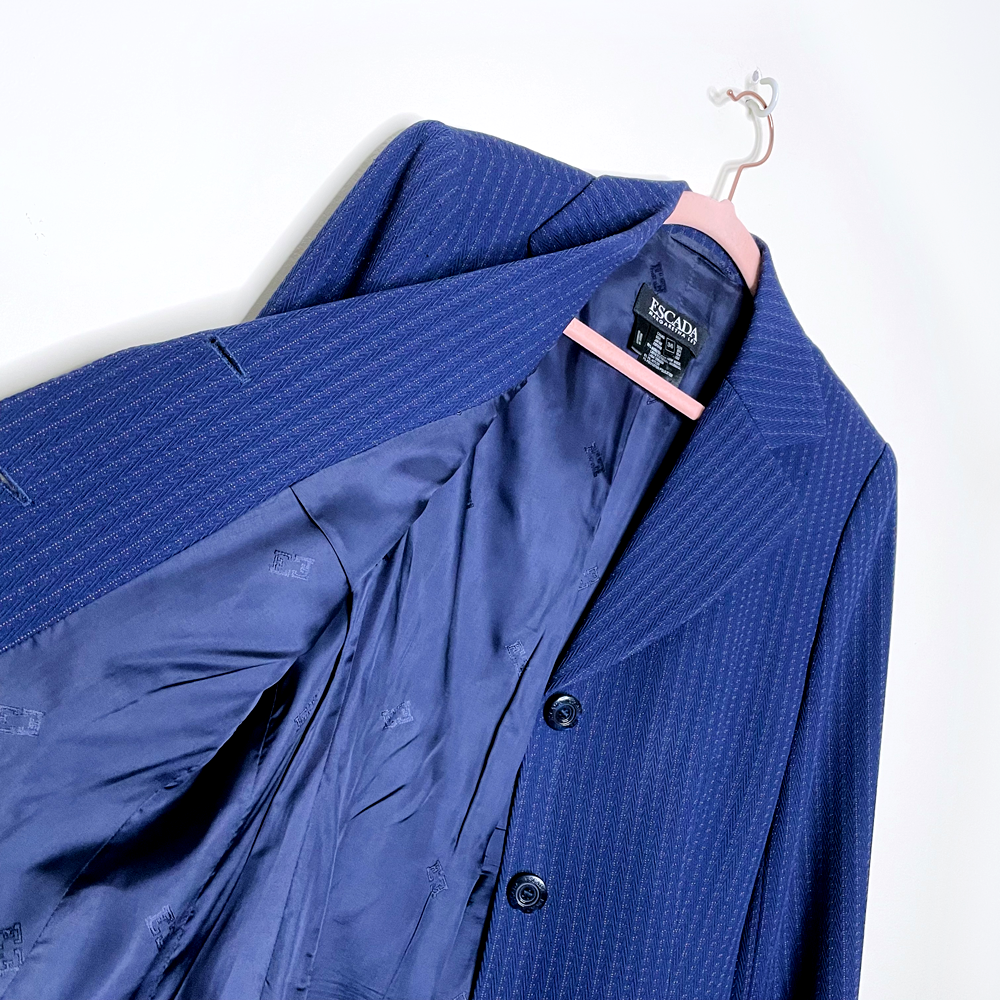 vintage escada wool-blend pant suit - size 36