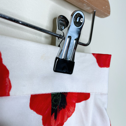 vintage escada poppy flower mini skirt - size 38