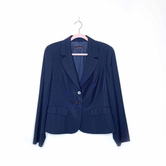 escada blue viscose career blazer - size 42