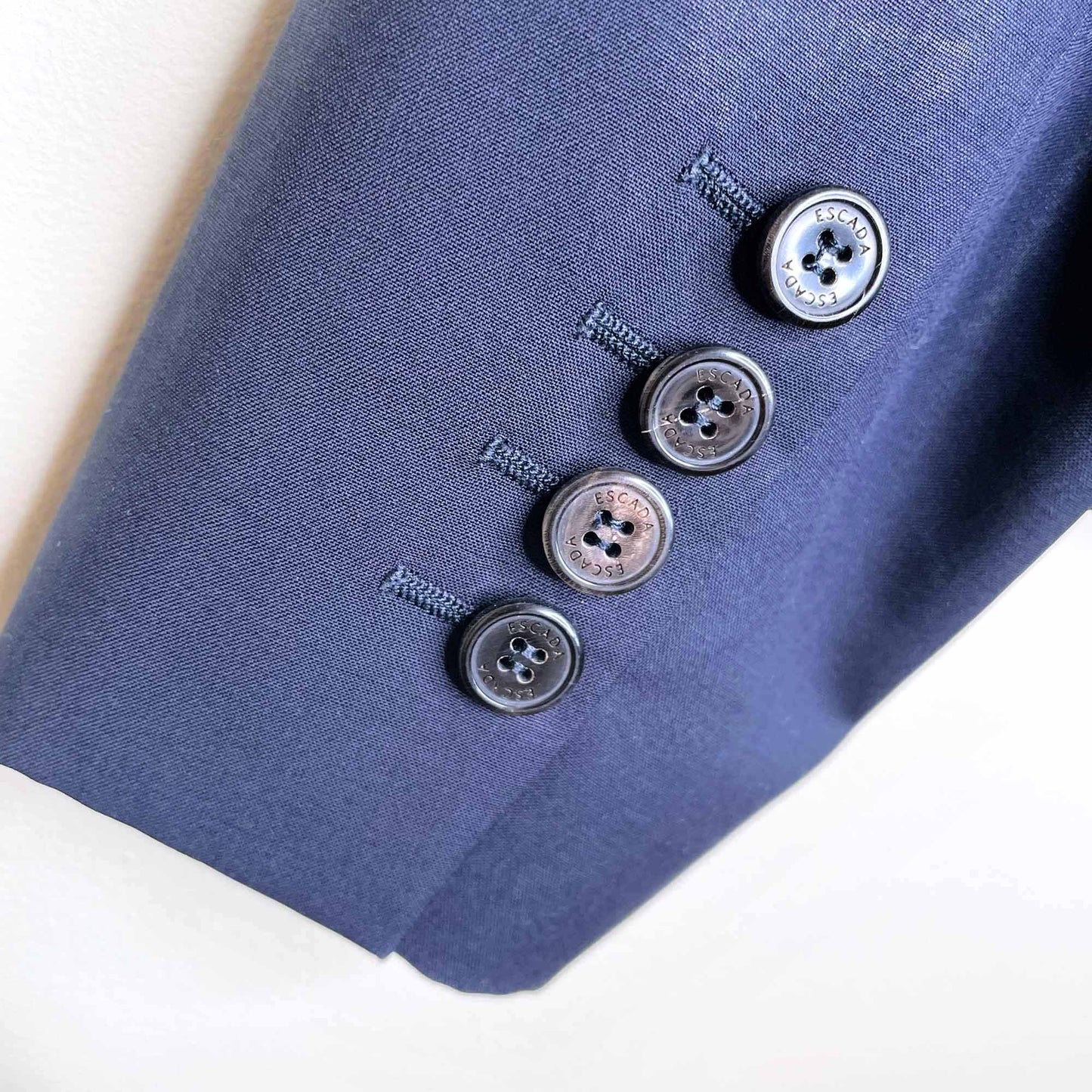 escada blue viscose career blazer - size 42