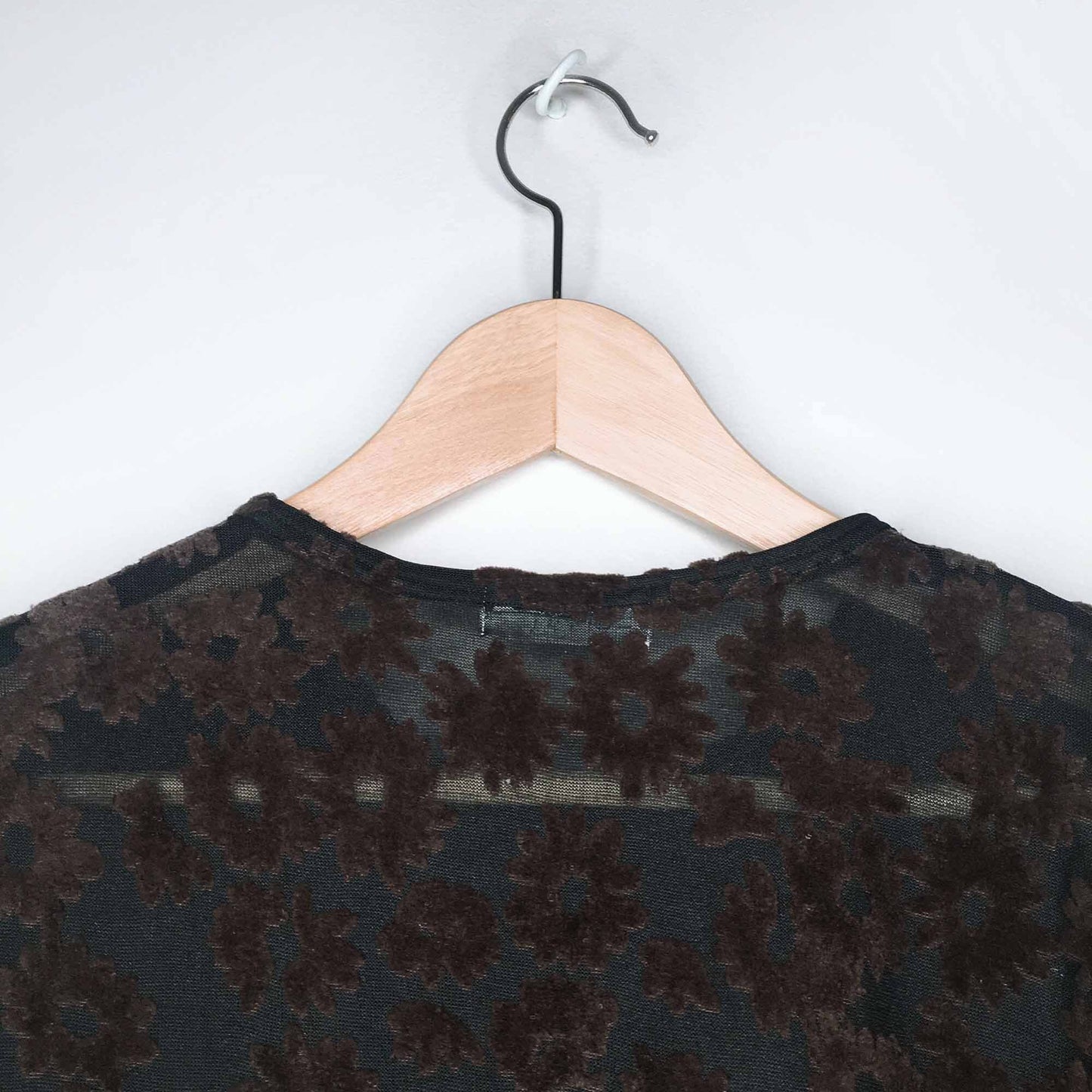 Vintage Esprit velvet daisy burnout crop - size Small