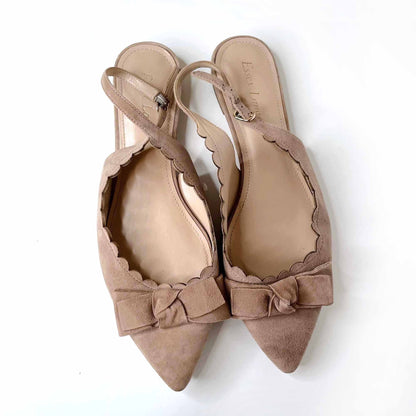 essex lane leather el-taliah slingback flats - size 10
