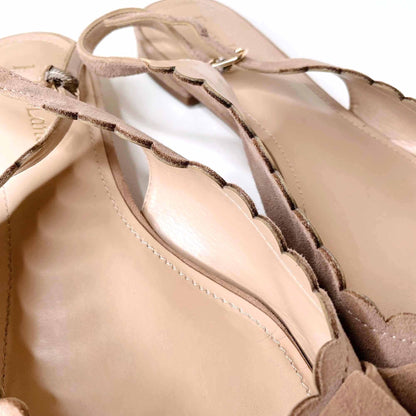 essex lane leather el-taliah slingback flats - size 10