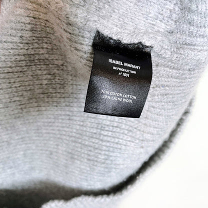 isabel marant étoile grey wool-blend sweater - size small