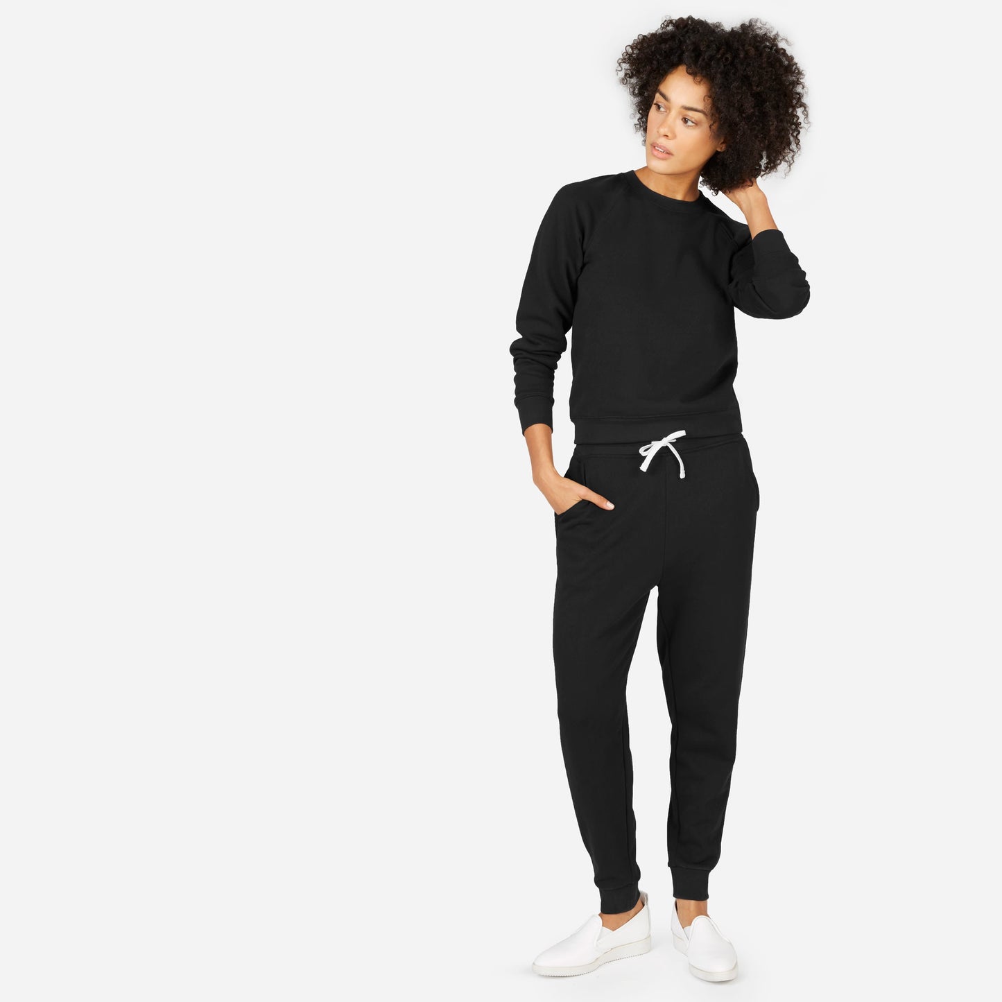 everlane the classic french terry high rise sweatpants - size small