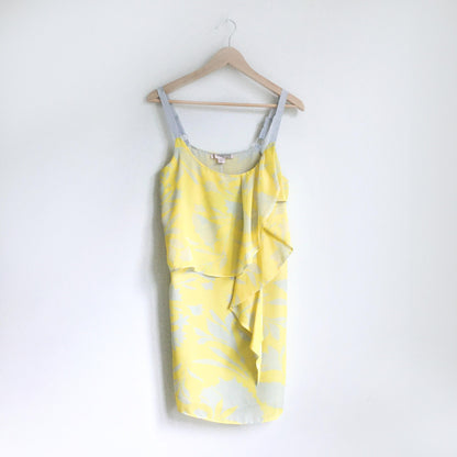 F21 yellow chiffon summer dress - size Small