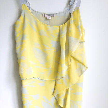 F21 yellow chiffon summer dress - size Small