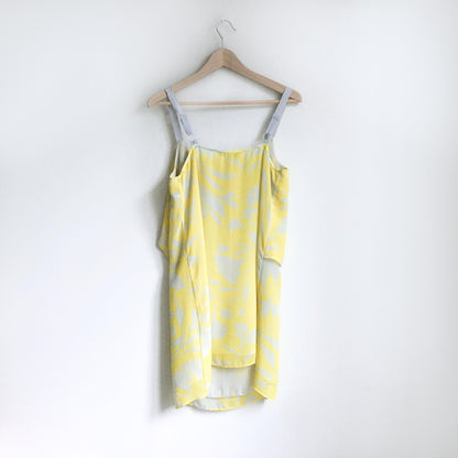 F21 yellow chiffon summer dress - size Small