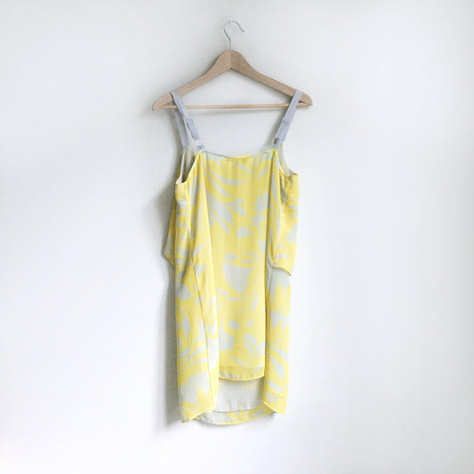 F21 yellow chiffon summer dress - size Small