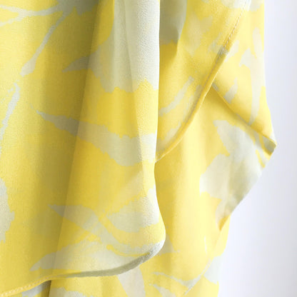 F21 yellow chiffon summer dress - size Small