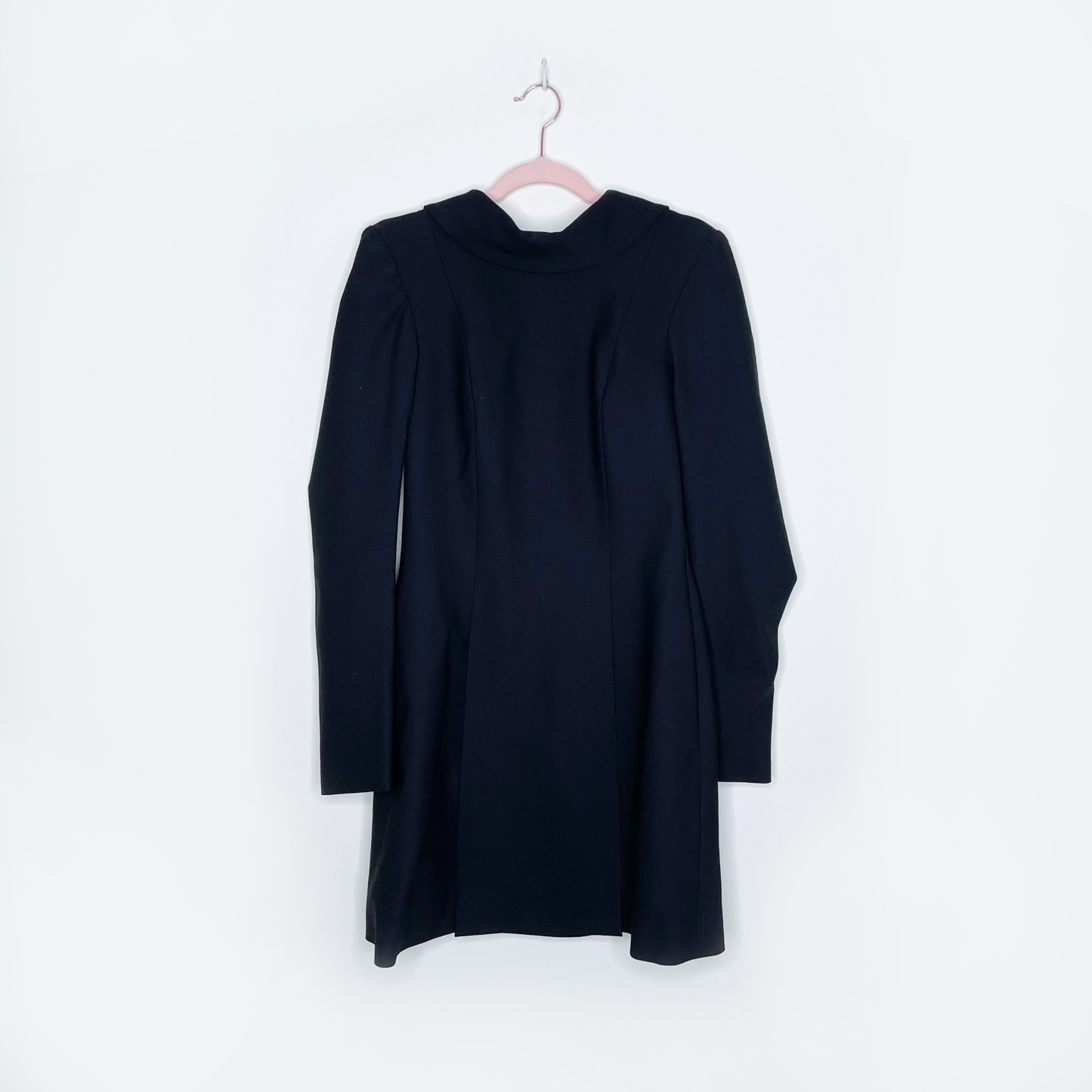 faith connexion black back forward tailored dress - size small