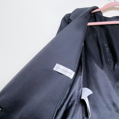 faith connexion black back forward tailored dress - size small