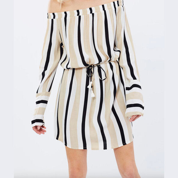 Faithfull Naumi Retro Stripe Dress - size 6