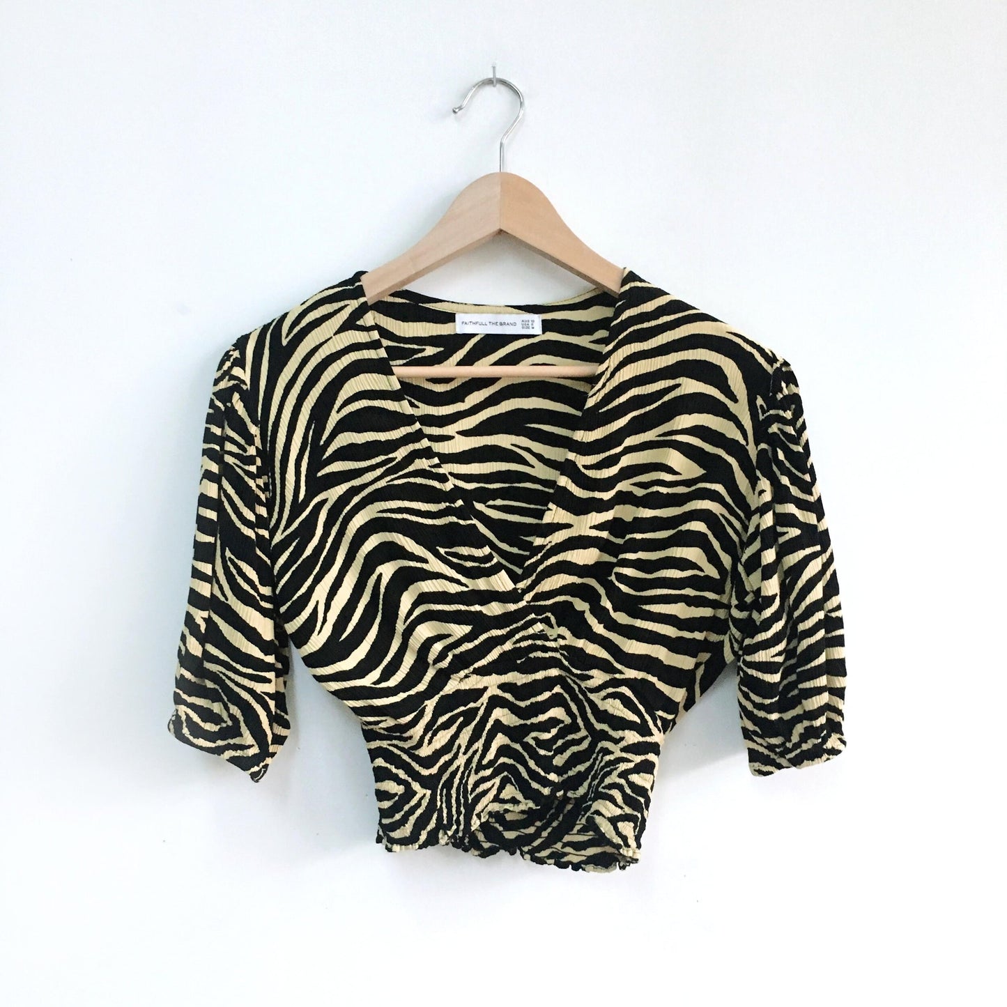 Faithfull Oma Top - Amaia Zebra Print - size Medium
