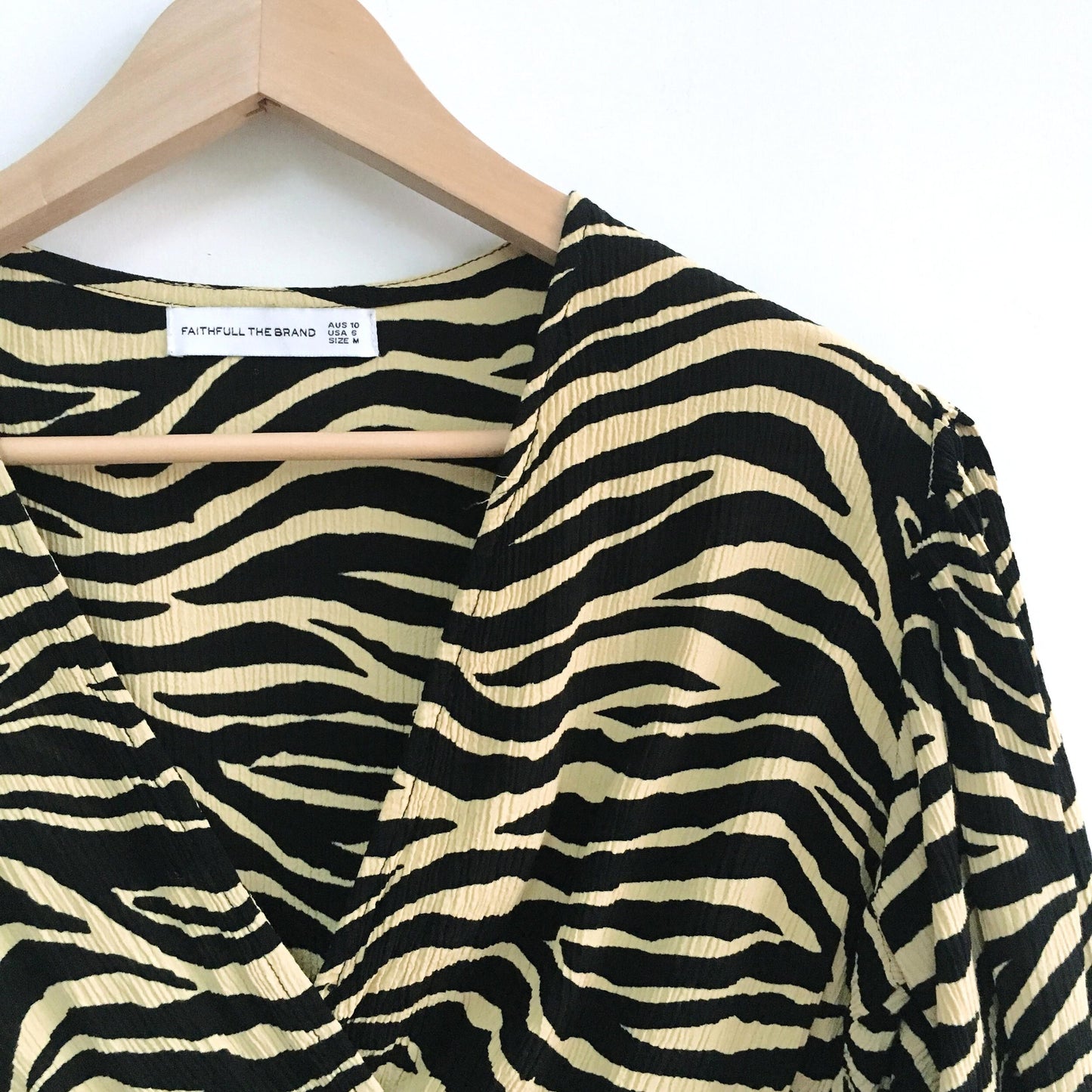 Faithfull Oma Top - Amaia Zebra Print - size Medium