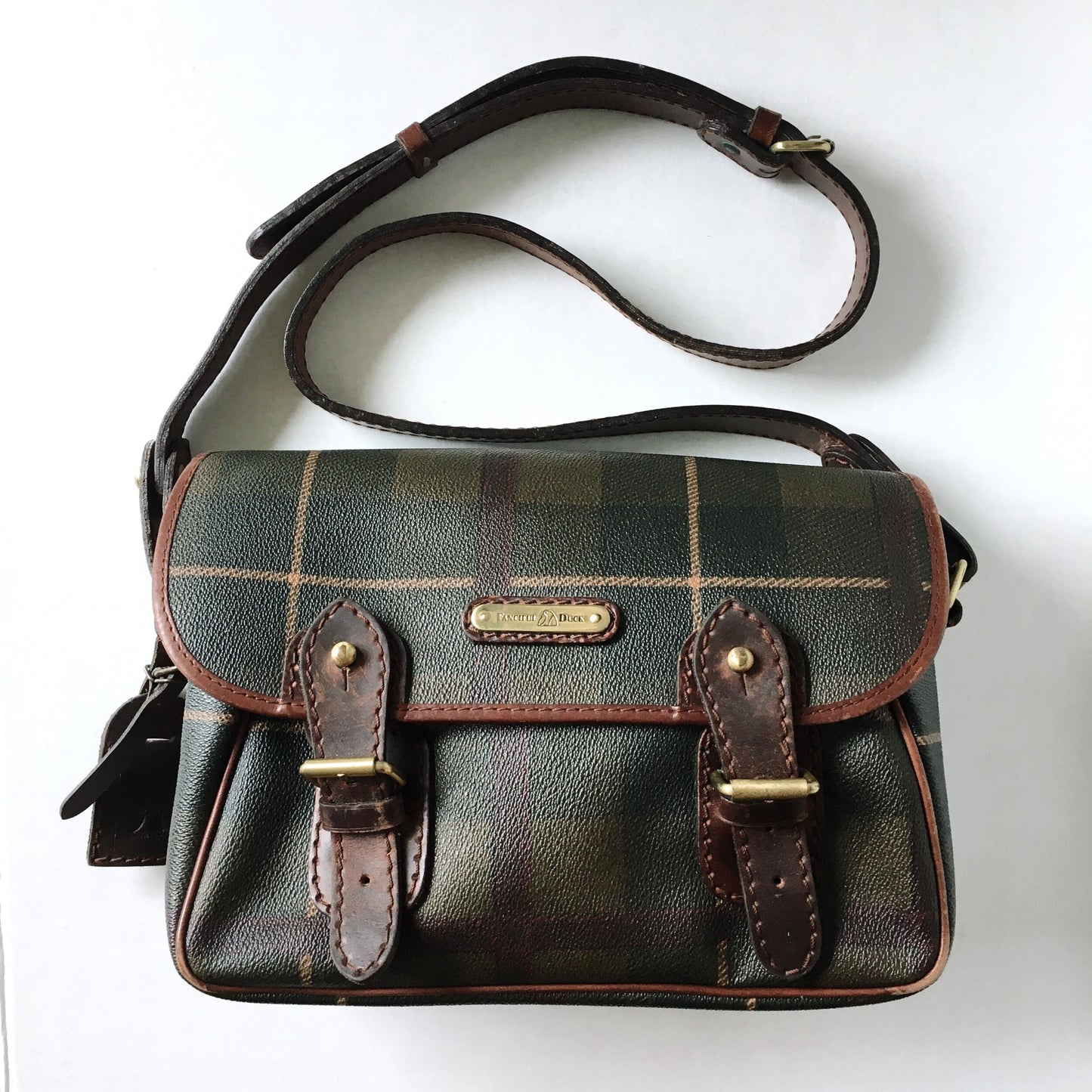 Vintage Fanciful Duck leather satchel