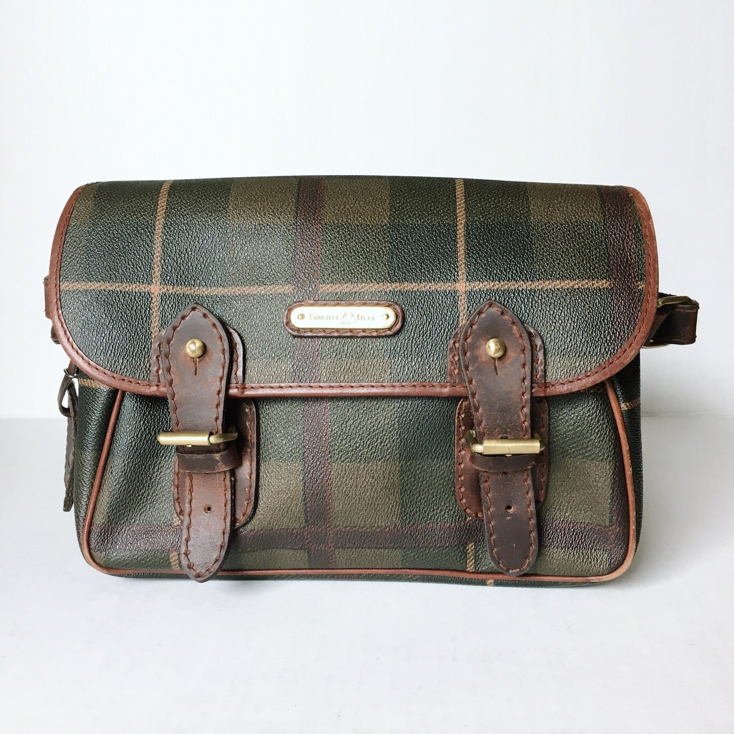 Vintage Fanciful Duck leather satchel