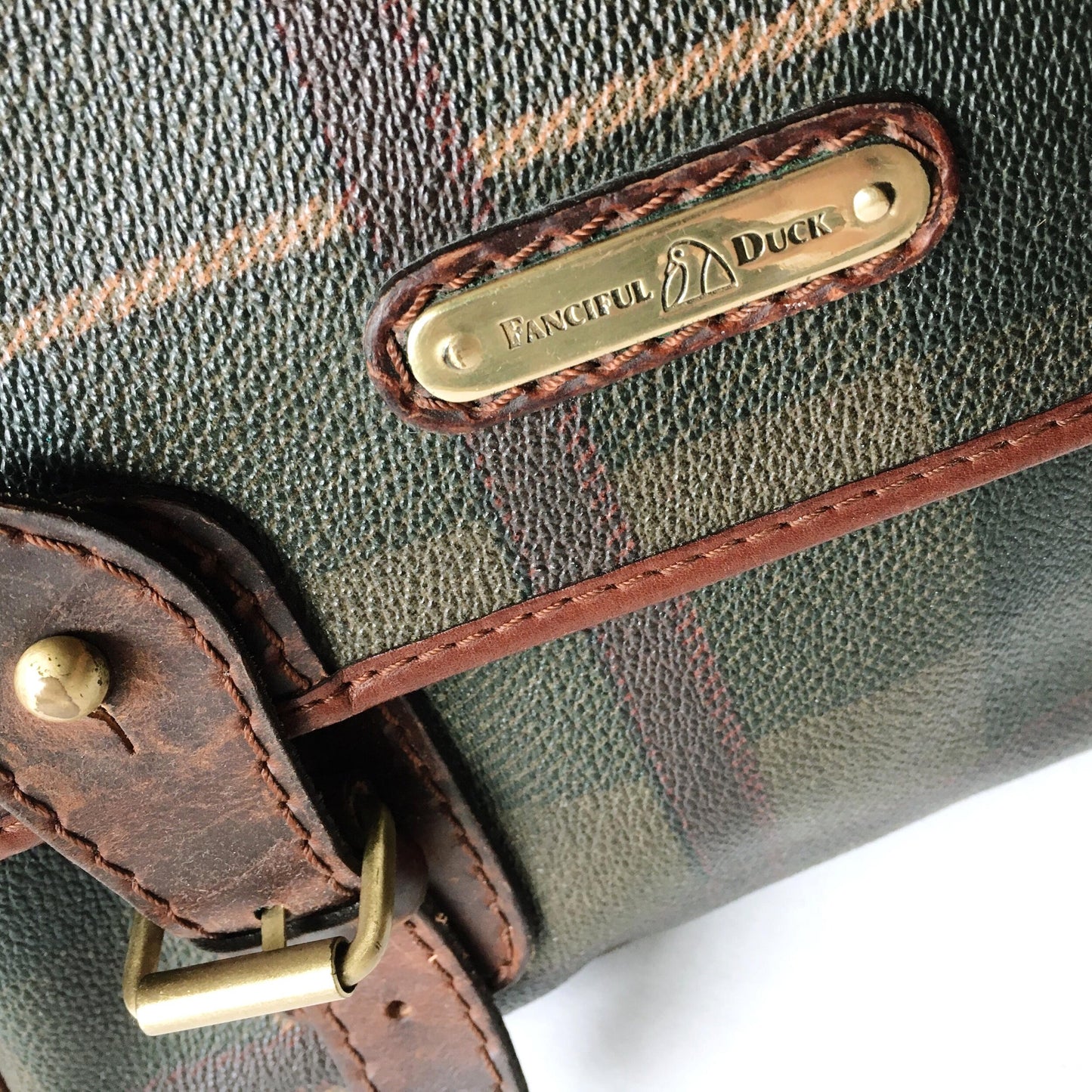 Vintage Fanciful Duck leather satchel