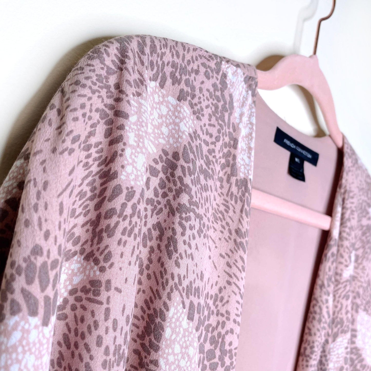 french connection pink short kimono - size m/l