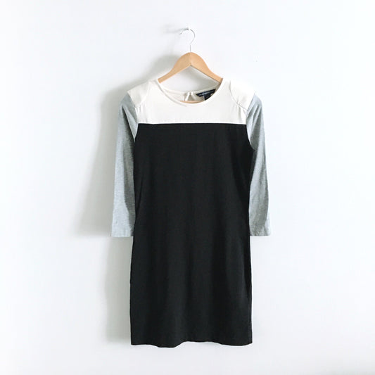 french connection colour block jersey dress - size 8