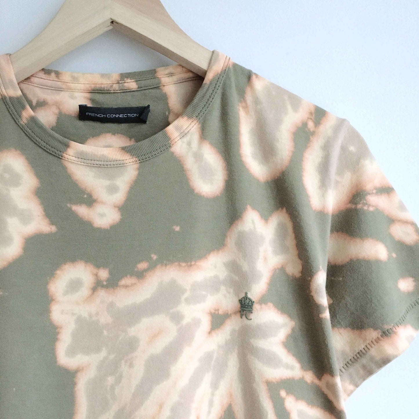 French Connection bleach tie dye tee - size Medium