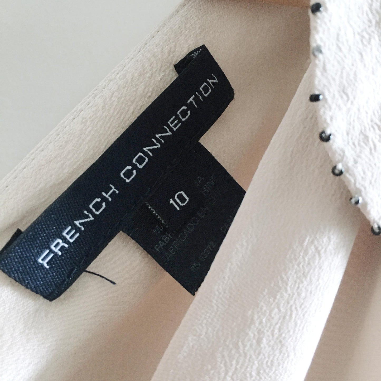 French Connection rose shoulder silk top - size 10