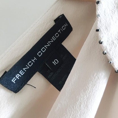 French Connection rose shoulder silk top - size 10