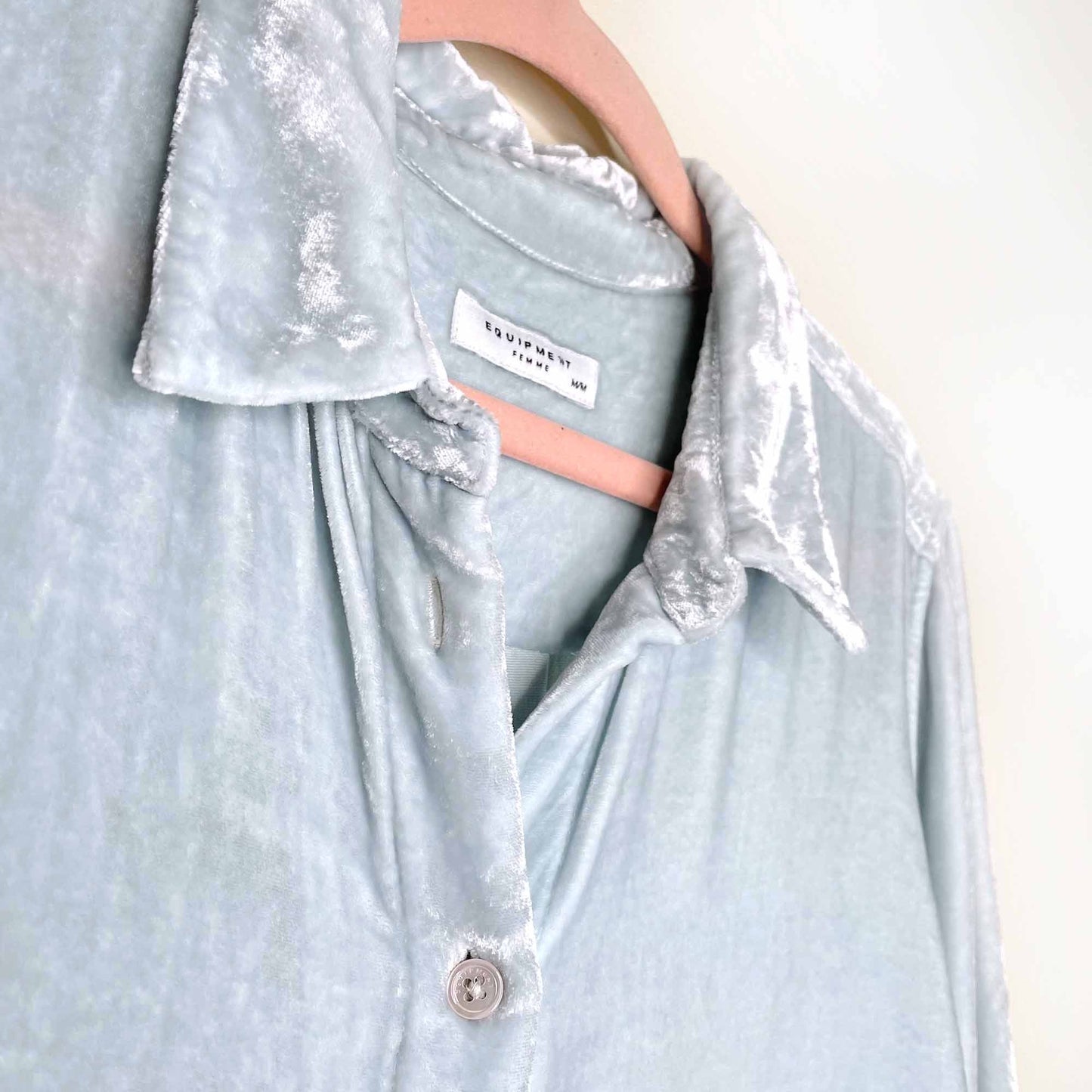 equipment femme bradner velvet shirt - size medium
