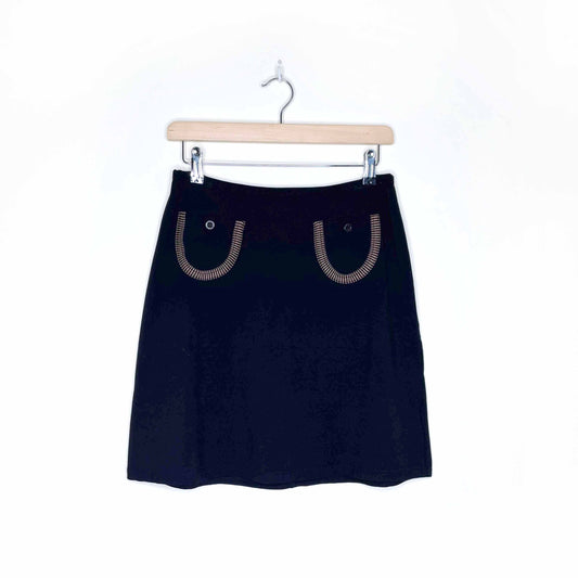 fendi black y2k jersey pocket mini skirt - size 44