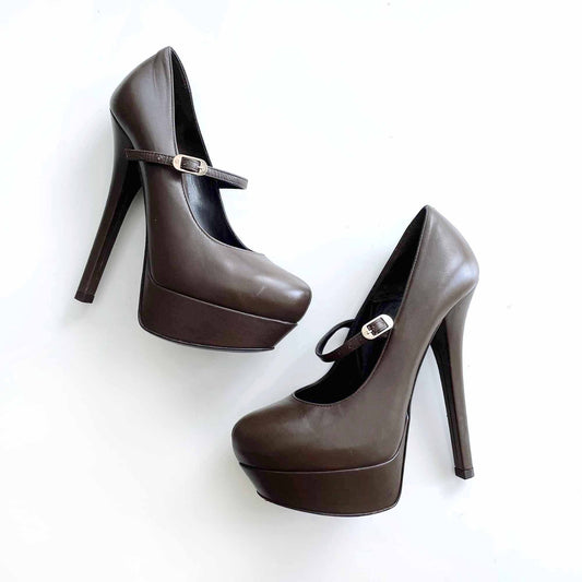 fendi decollette capretto mary-jane platform pumps - size 36.5