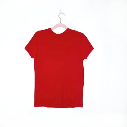 vintage red ferrari logo tee - size large