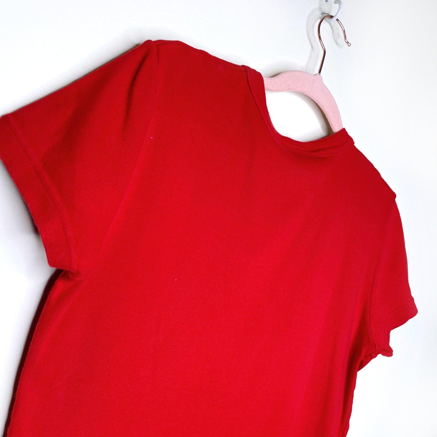 vintage red ferrari logo tee - size large