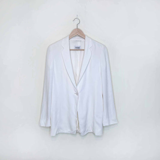 vintage gianfranco ferre studio stretch crepe blazer - size 6