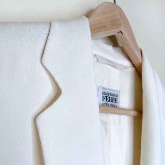 vintage gianfranco ferre studio stretch crepe blazer - size 6