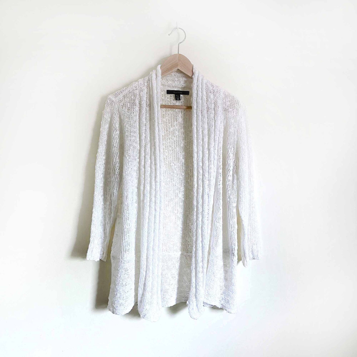 anthropologie fever loose-knit open cardigan - size small