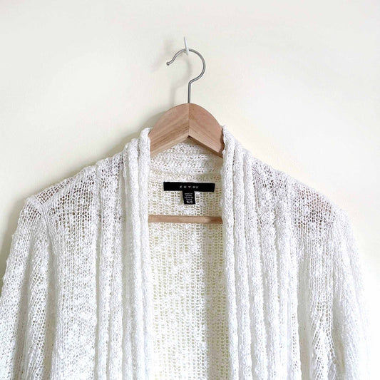 anthropologie fever loose-knit open cardigan - size small