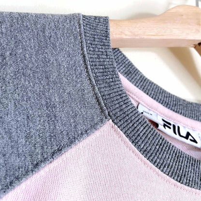 FILA raglan colorblock logo crewneck sweatshirt - size xs